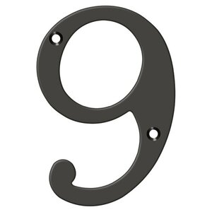 Deltana Architectural Hardware Home Accessories 6" Numbers, Solid Brass