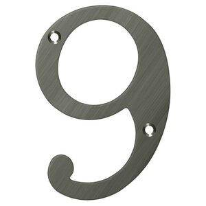 Deltana Architectural Hardware Home Accessories 6" Numbers, Solid Brass