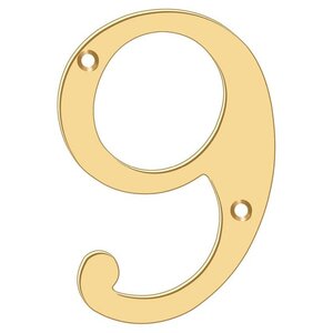 Deltana Architectural Hardware Home Accessories 6" Numbers, Solid Brass