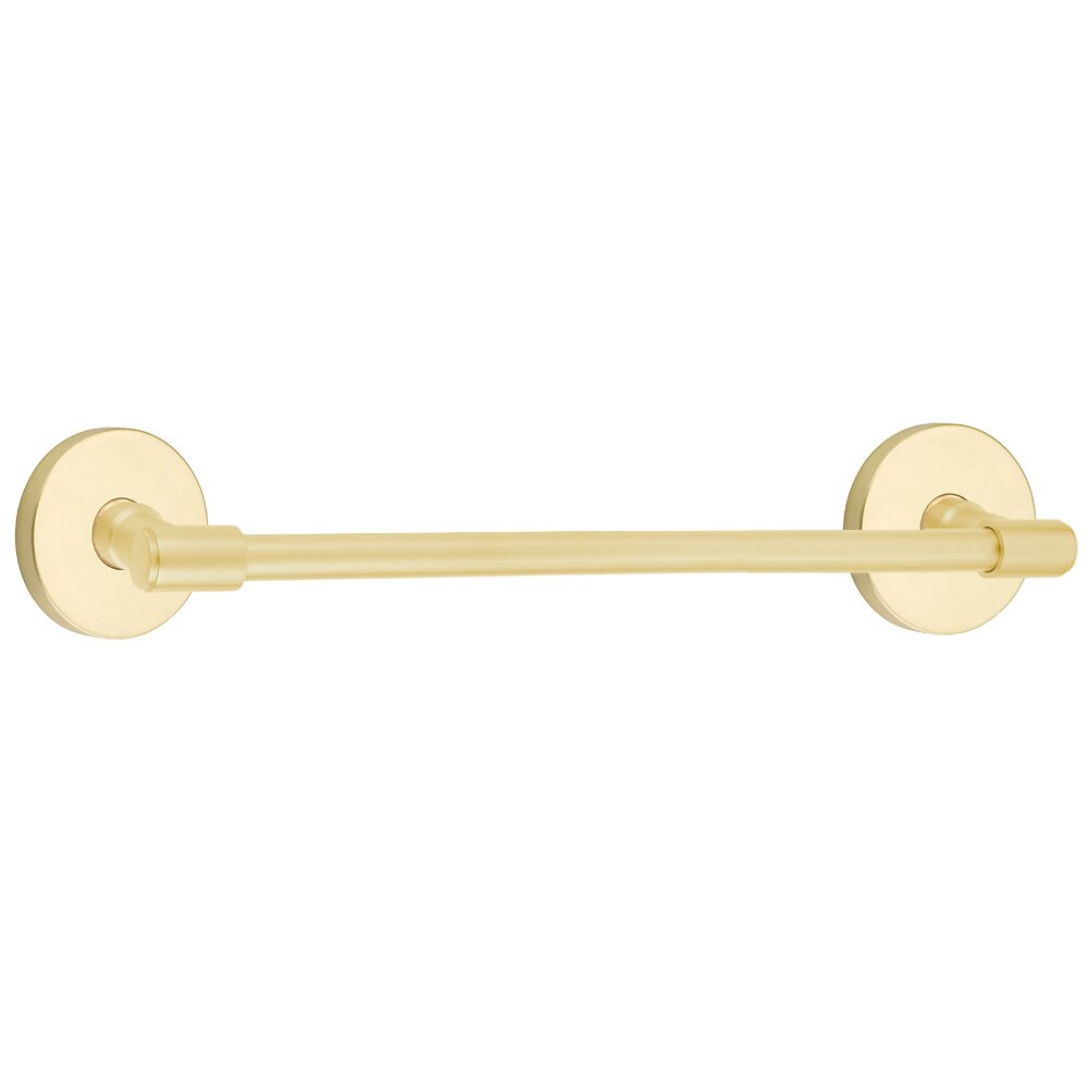 Transitional Brass Collection 24" Towel Bar with Small Disc Rosette  by Emtek