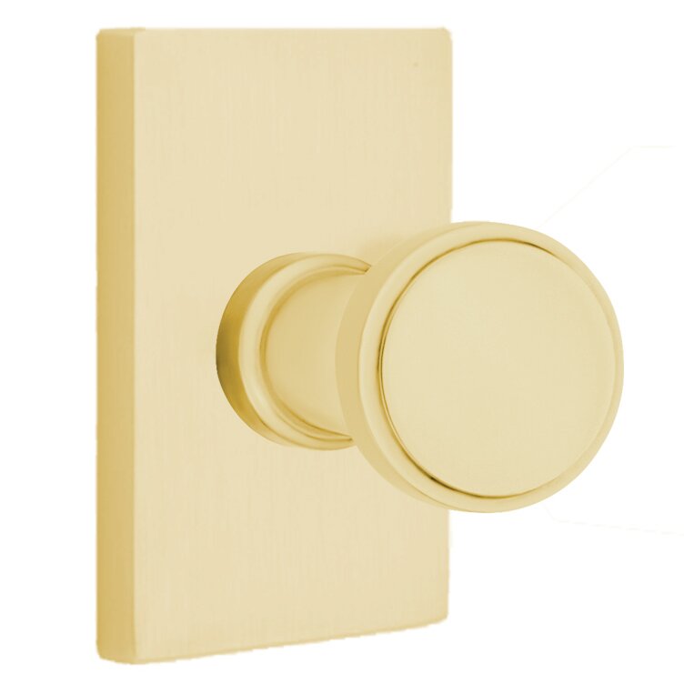 Transitional Brass Collection Transitional Brass Hook with Modern Rectangular Rosette  by Emtek