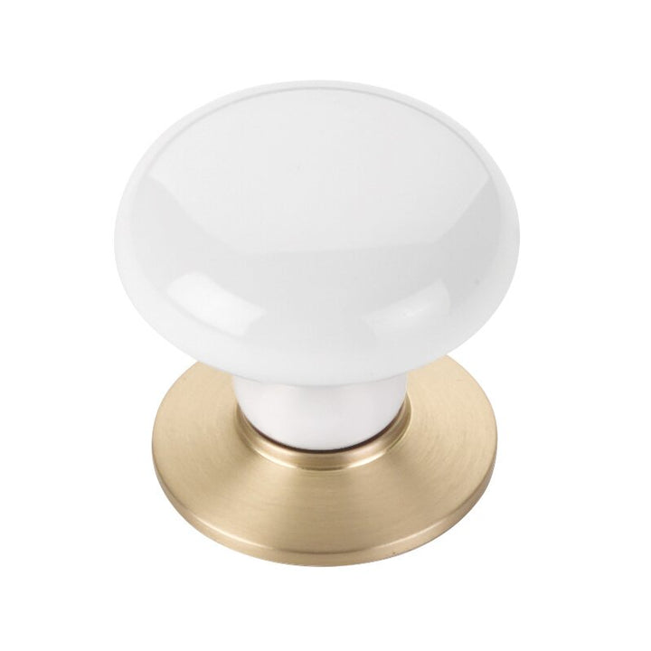 Porcelain Collection 1 3/4" Diameter Ice White Knob  by Emtek