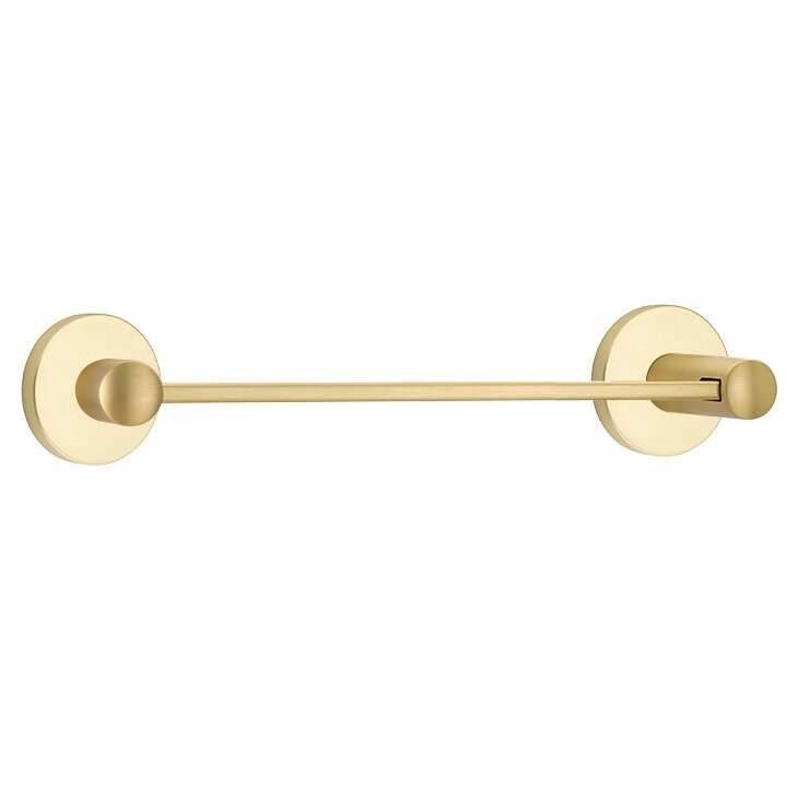 Modern Brass Collection Small Disk 18" Single Towel Bar  by Emtek