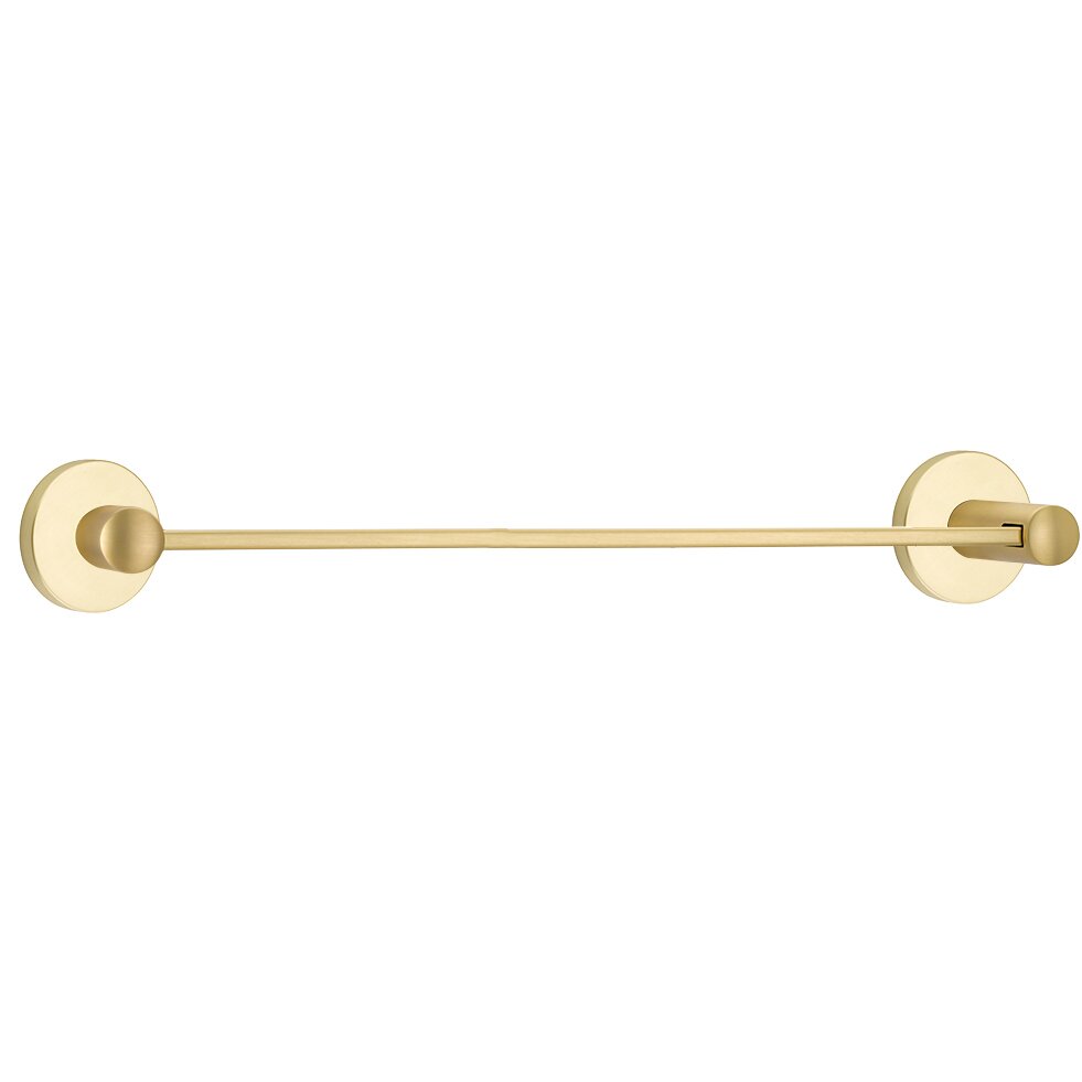 Modern Brass Collection Small Disk 24" Single Towel Bar  by Emtek