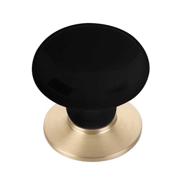 Porcelain Collection 1 3/4" Diameter Ebony Porcelain Knob  by Emtek