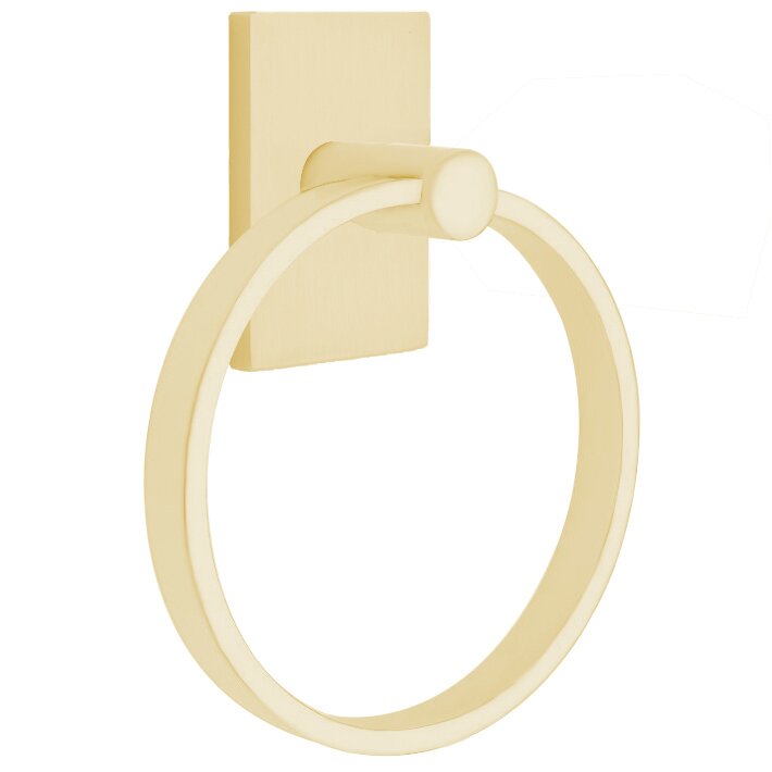 Modern Brass Collection Modern Rectangular Towel Ring  by Emtek
