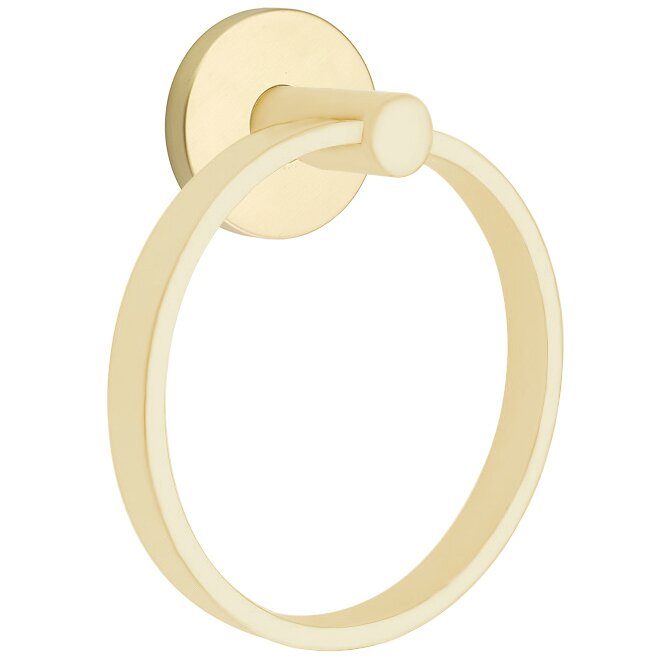 Modern Brass Collection Small Disk Towel Ring  by Emtek