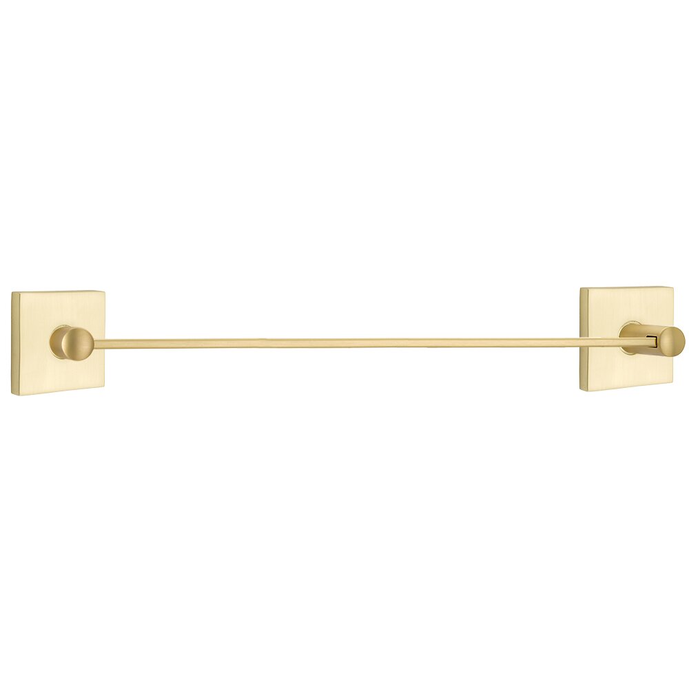 Modern Brass Collection Square 30" Single Towel Bar  by Emtek