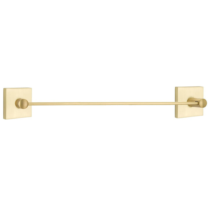 Modern Brass Collection Square 30" Single Towel Bar  by Emtek