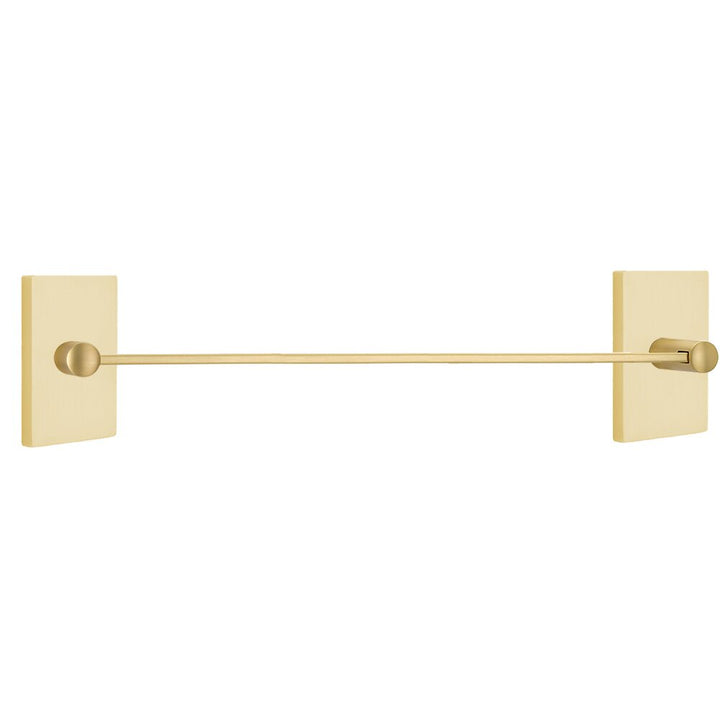 Modern Brass Collection Modern Rectangular 24" Single Towel Bar by Emtek