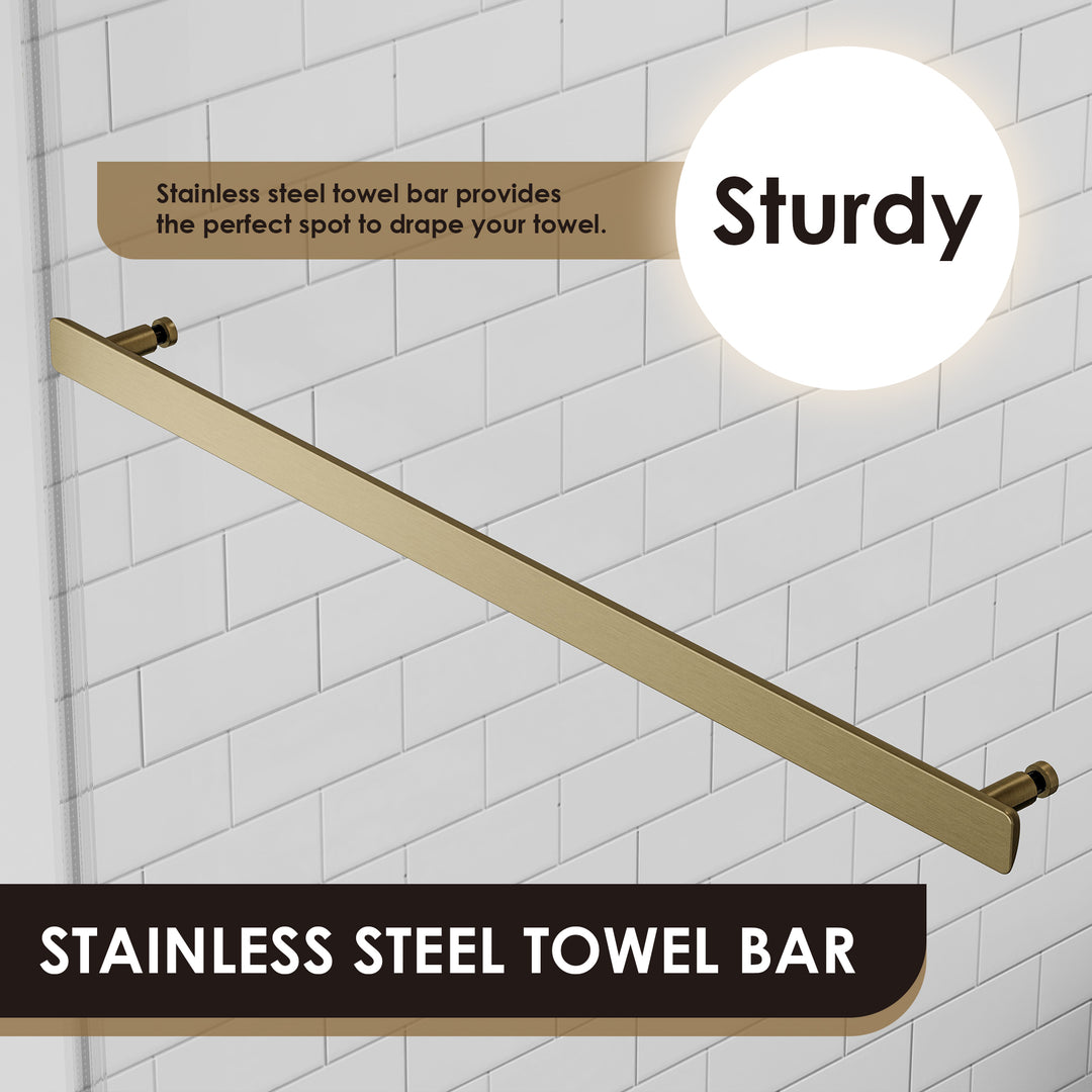 Marcelo 48" W x 76" H By Pass Frameless Shower Door