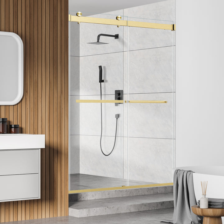 Marcelo 48" W x 76" H By Pass Frameless Shower Door