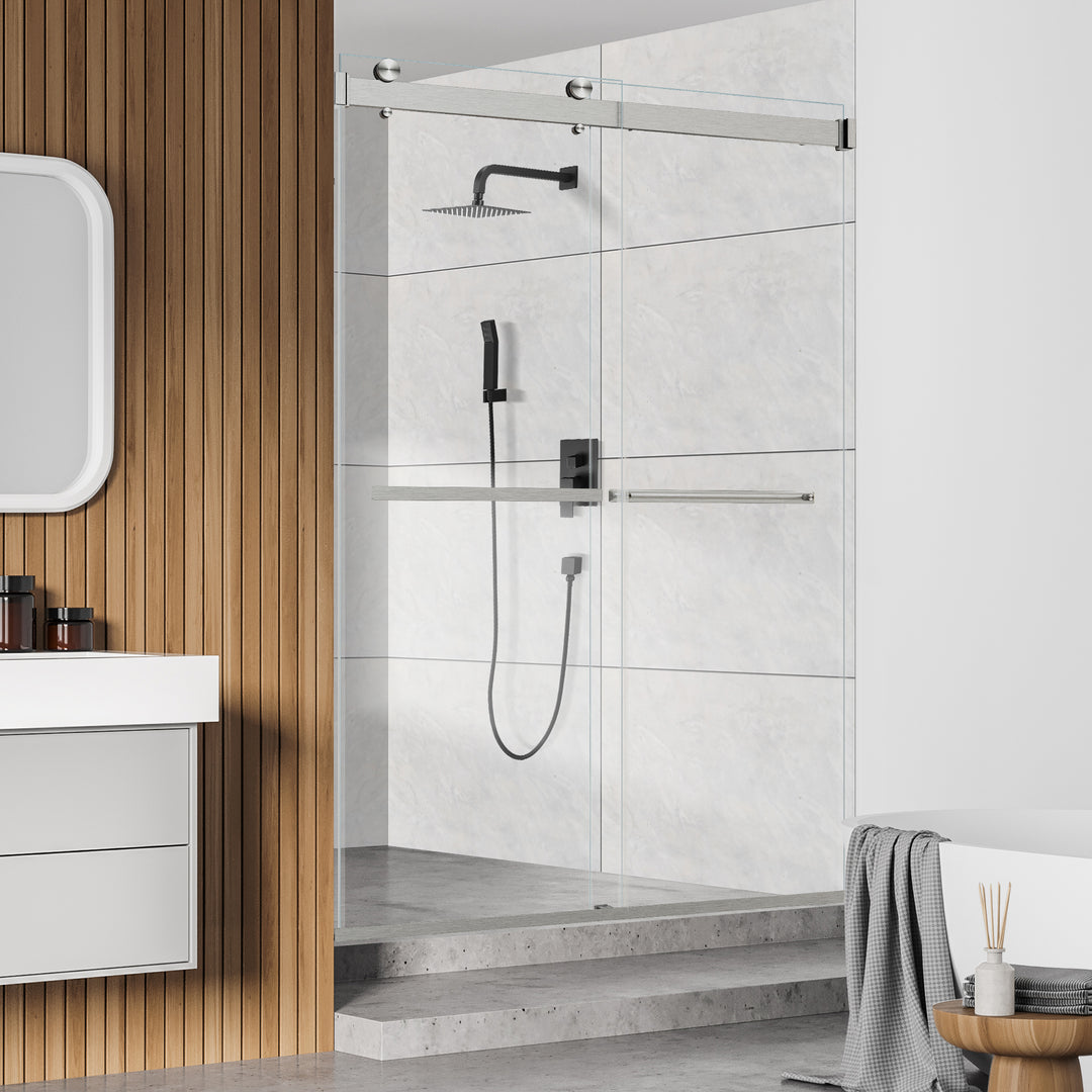 Marcelo 48" W x 76" H By Pass Frameless Shower Door