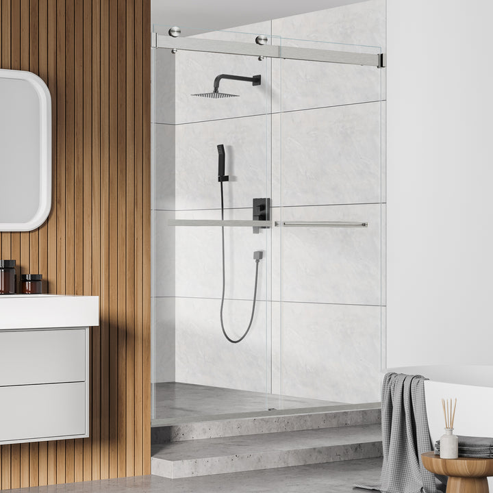 Marcelo 48" W x 76" H By Pass Frameless Shower Door