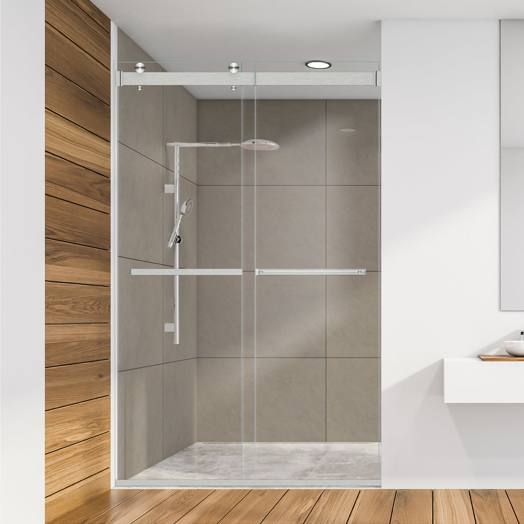 Marcelo 48" W x 76" H By Pass Frameless Shower Door