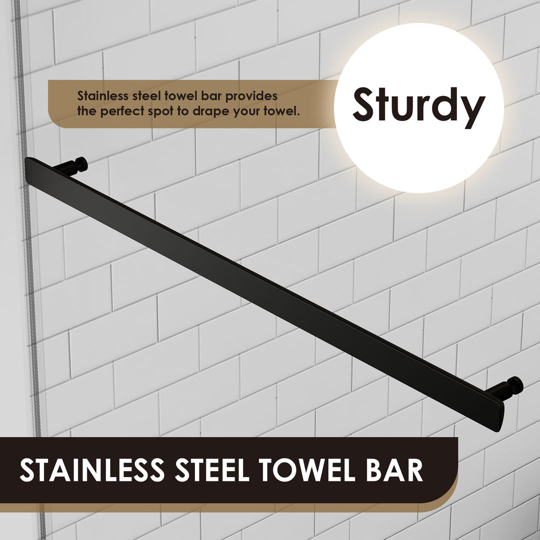 Marcelo 48" W x 76" H By Pass Frameless Shower Door