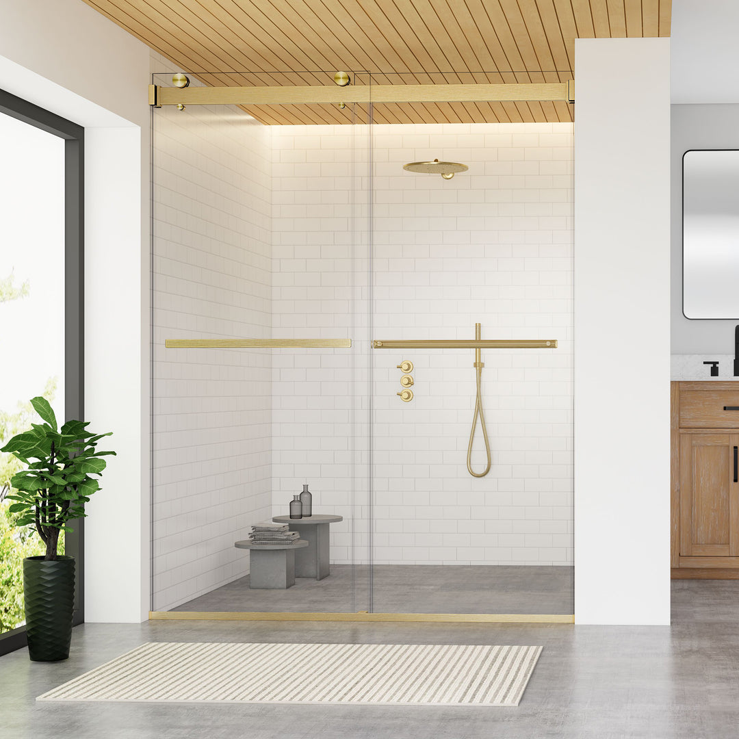 Marcelo 60" W x 76" H By Pass Frameless Shower Door