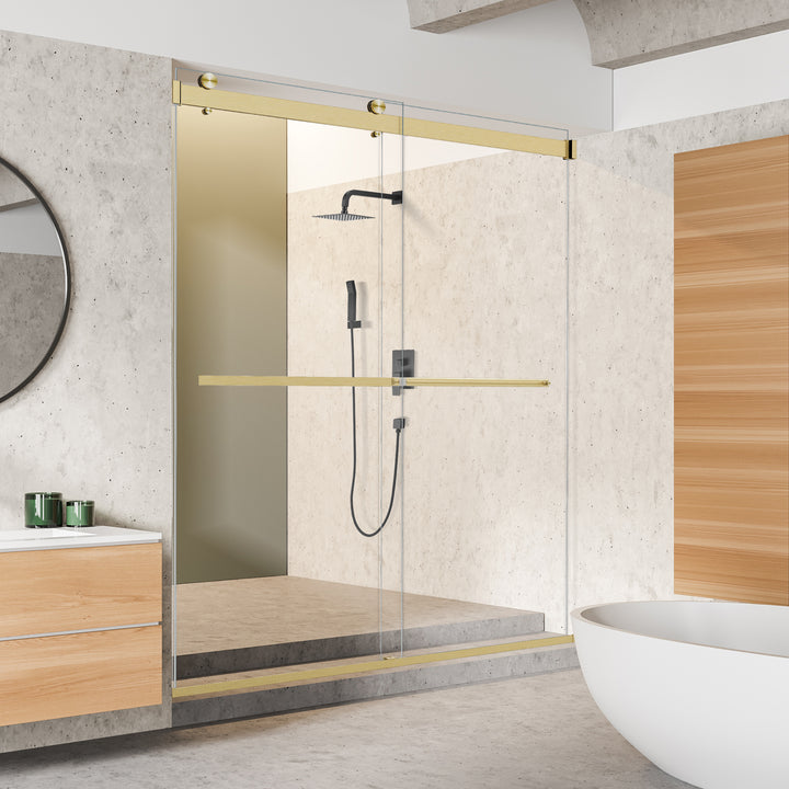 Marcelo 60" W x 76" H By Pass Frameless Shower Door