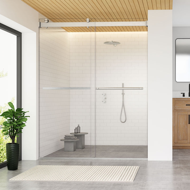 Marcelo 60" W x 76" H By Pass Frameless Shower Door
