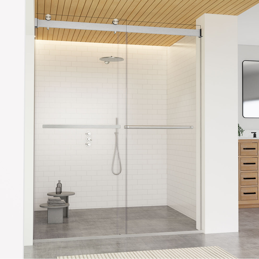 Marcelo 60" W x 76" H By Pass Frameless Shower Door