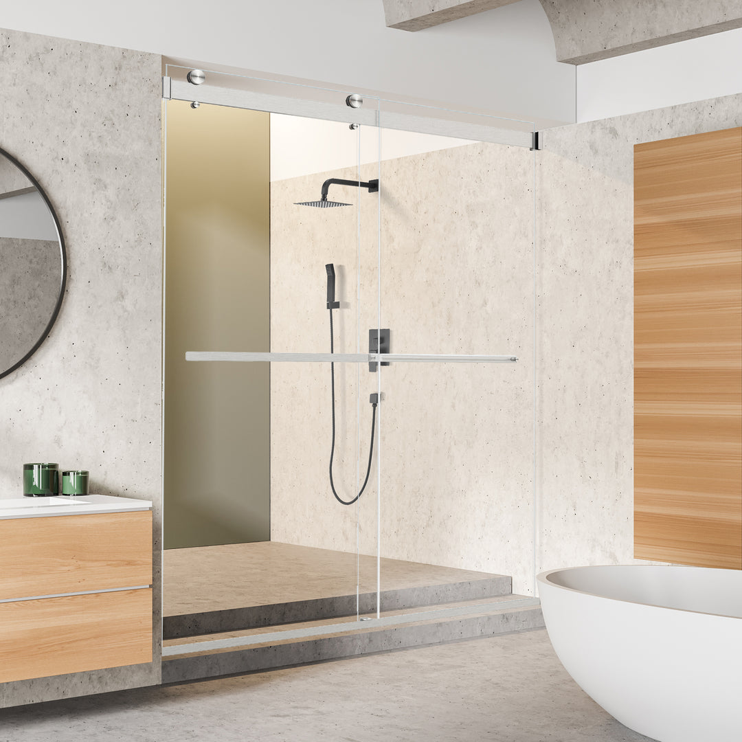Marcelo 60" W x 76" H By Pass Frameless Shower Door