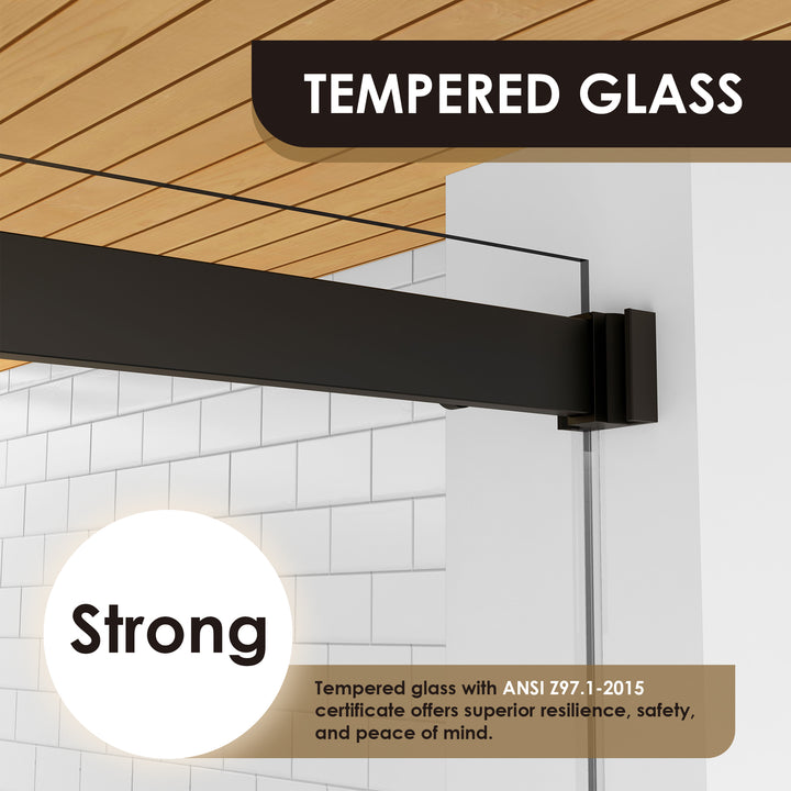 Marcelo 60" W x 76" H By Pass Frameless Shower Door