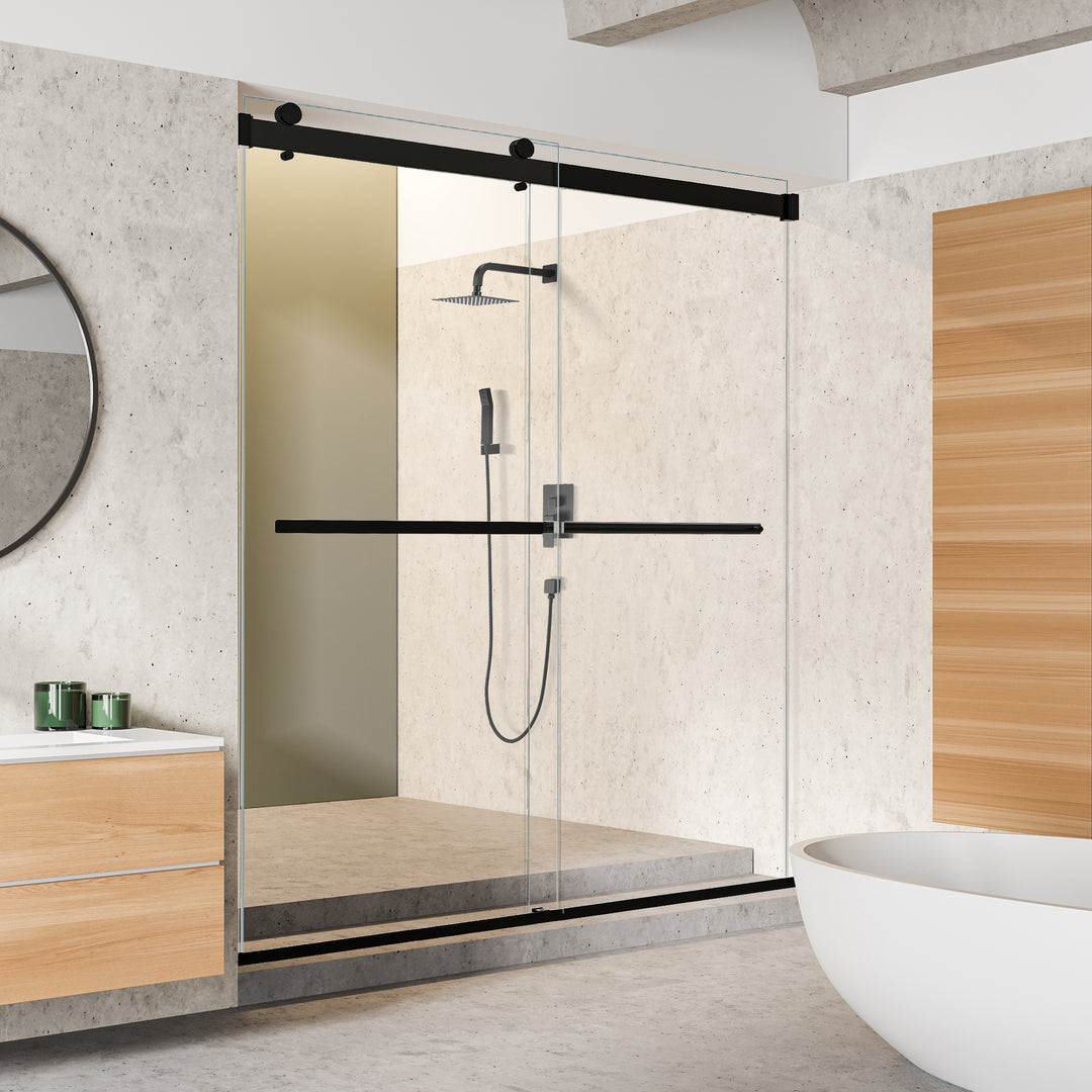 Marcelo 60" W x 76" H By Pass Frameless Shower Door