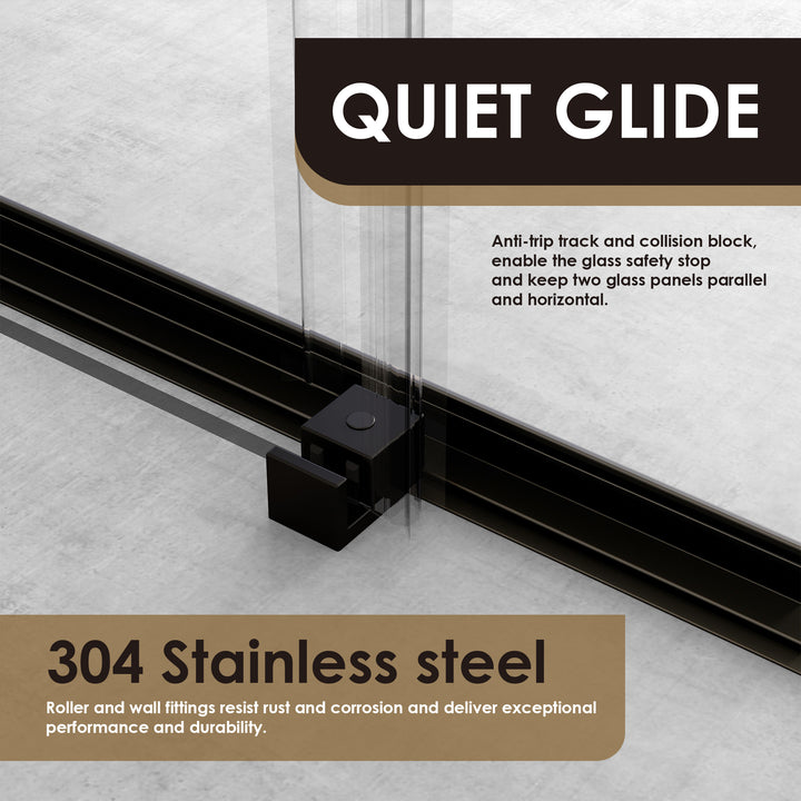 Marcelo 60" W x 76" H By Pass Frameless Shower Door