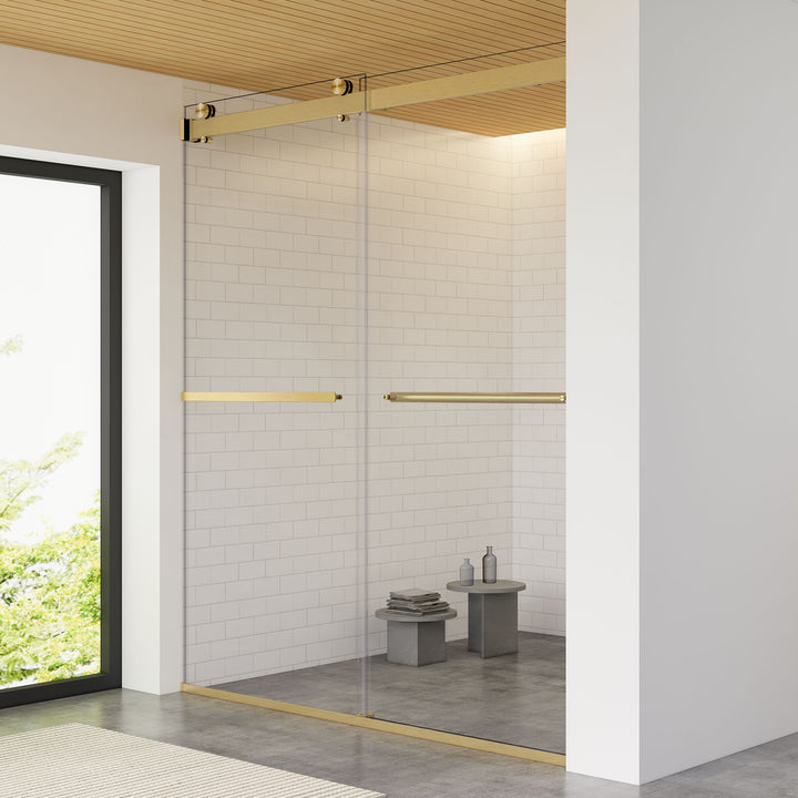 Marcelo 64" W x 76" H By Pass Frameless Shower Door