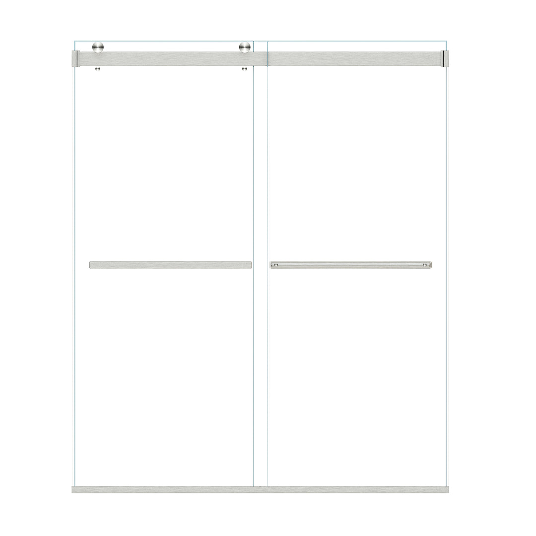 Marcelo 64" W x 76" H By Pass Frameless Shower Door