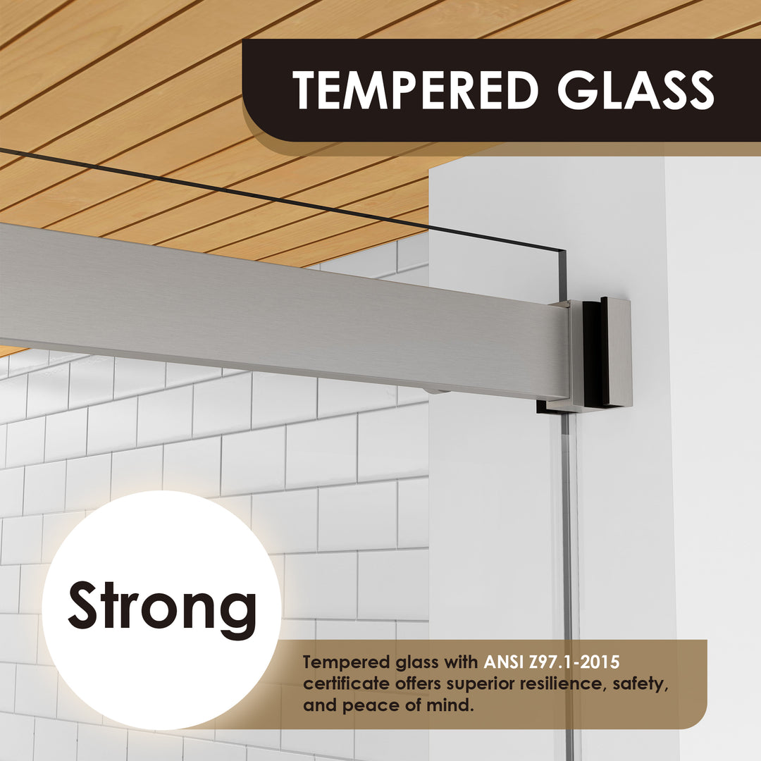 Marcelo 64" W x 76" H By Pass Frameless Shower Door