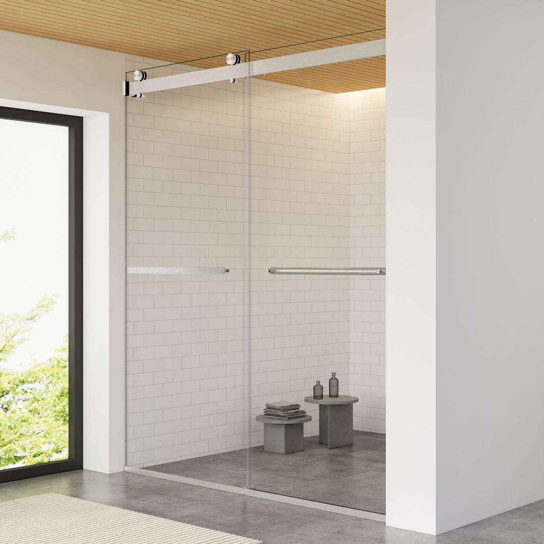 Marcelo 64" W x 76" H By Pass Frameless Shower Door