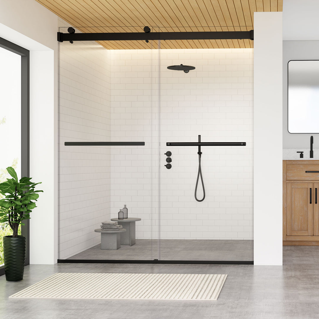 Marcelo 64" W x 76" H By Pass Frameless Shower Door