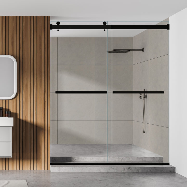 Marcelo 64" W x 76" H By Pass Frameless Shower Door