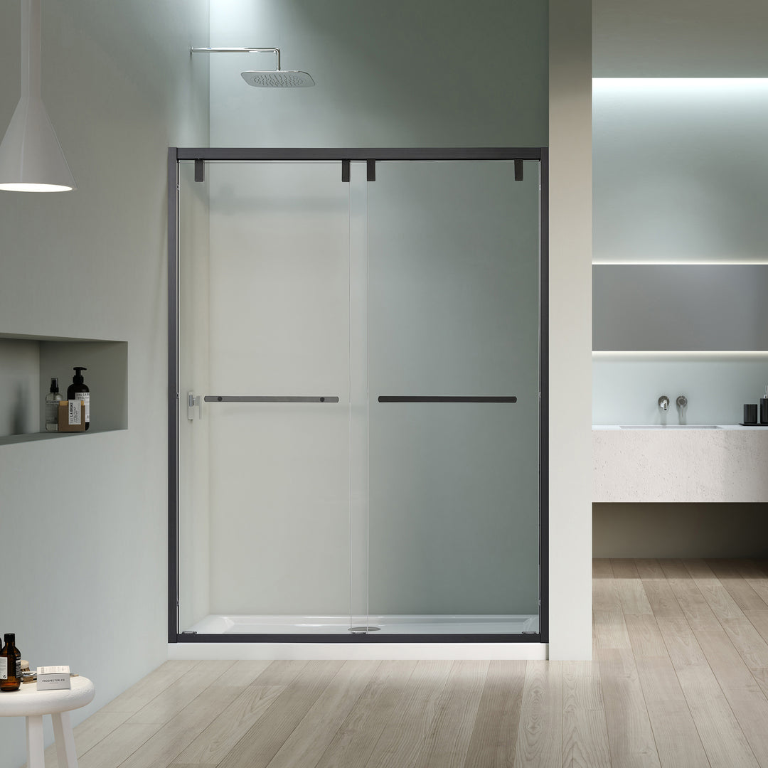 Caspar 52" W x 76" H By Pass Semi Frameless Shower Door