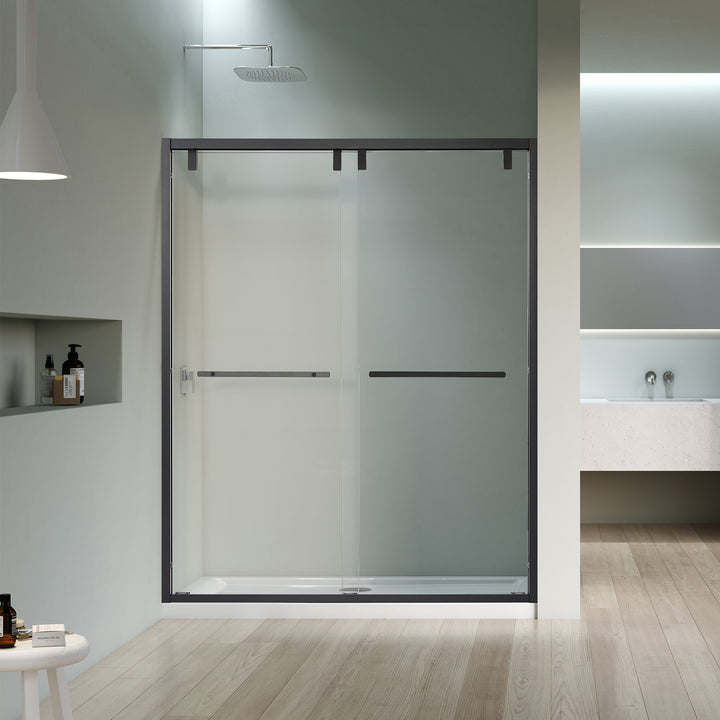 Caspar 60" W x 76" H By Pass Semi Frameless Shower Door