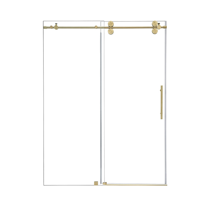 Lazaro 56" W x 78" H Single Sliding Frameless Shower Door