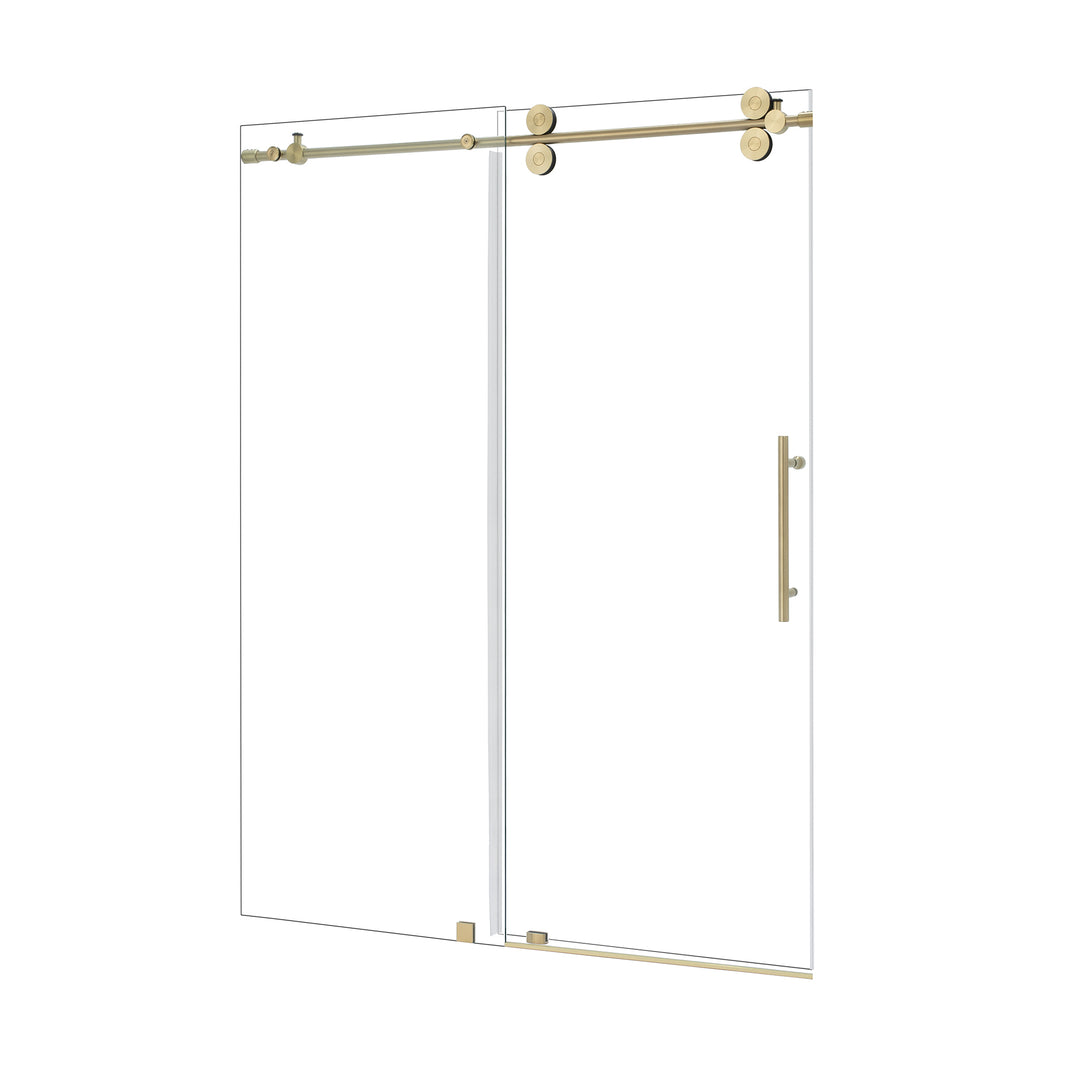 Lazaro 56" W x 78" H Single Sliding Frameless Shower Door