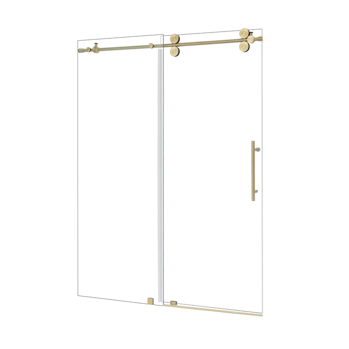 Lazaro 56" W x 78" H Single Sliding Frameless Shower Door