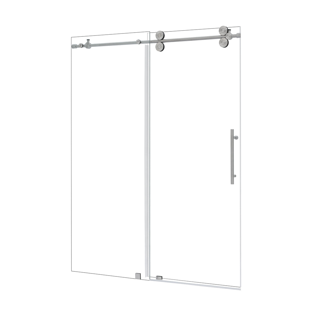 Lazaro 56" W x 78" H Single Sliding Frameless Shower Door