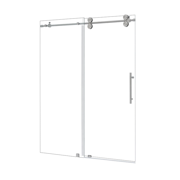 Lazaro 56" W x 78" H Single Sliding Frameless Shower Door