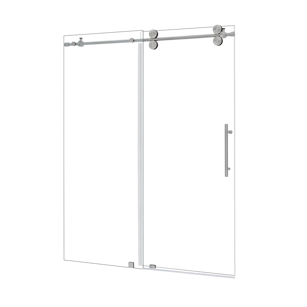 Lazaro 60" W x 78" H Single Sliding Frameless Shower Door