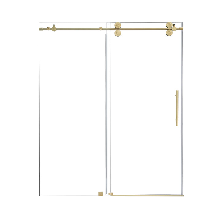 Lazaro 68" W x 78" H Single Sliding Frameless Shower Door