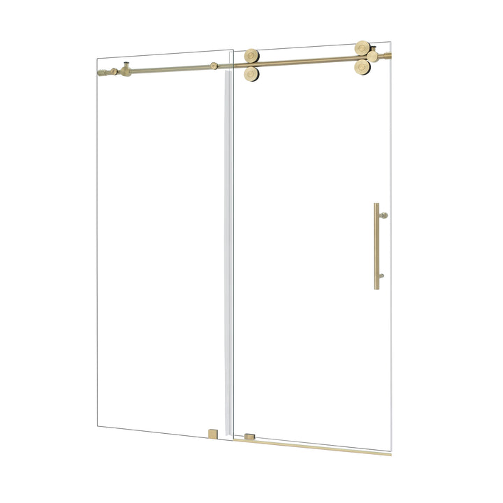 Lazaro 68" W x 78" H Single Sliding Frameless Shower Door