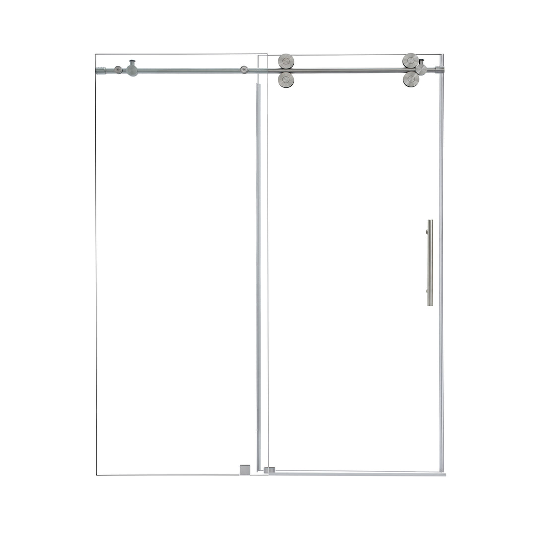 Lazaro 68" W x 78" H Single Sliding Frameless Shower Door