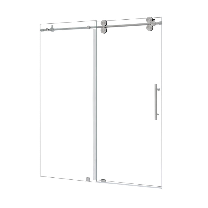 Lazaro 68" W x 78" H Single Sliding Frameless Shower Door