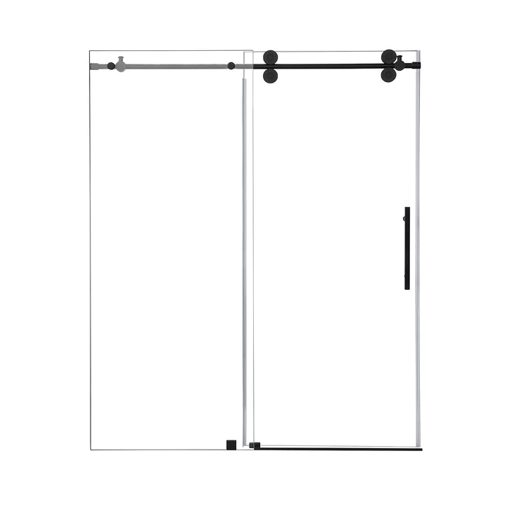 Lazaro 68" W x 78" H Single Sliding Frameless Shower Door