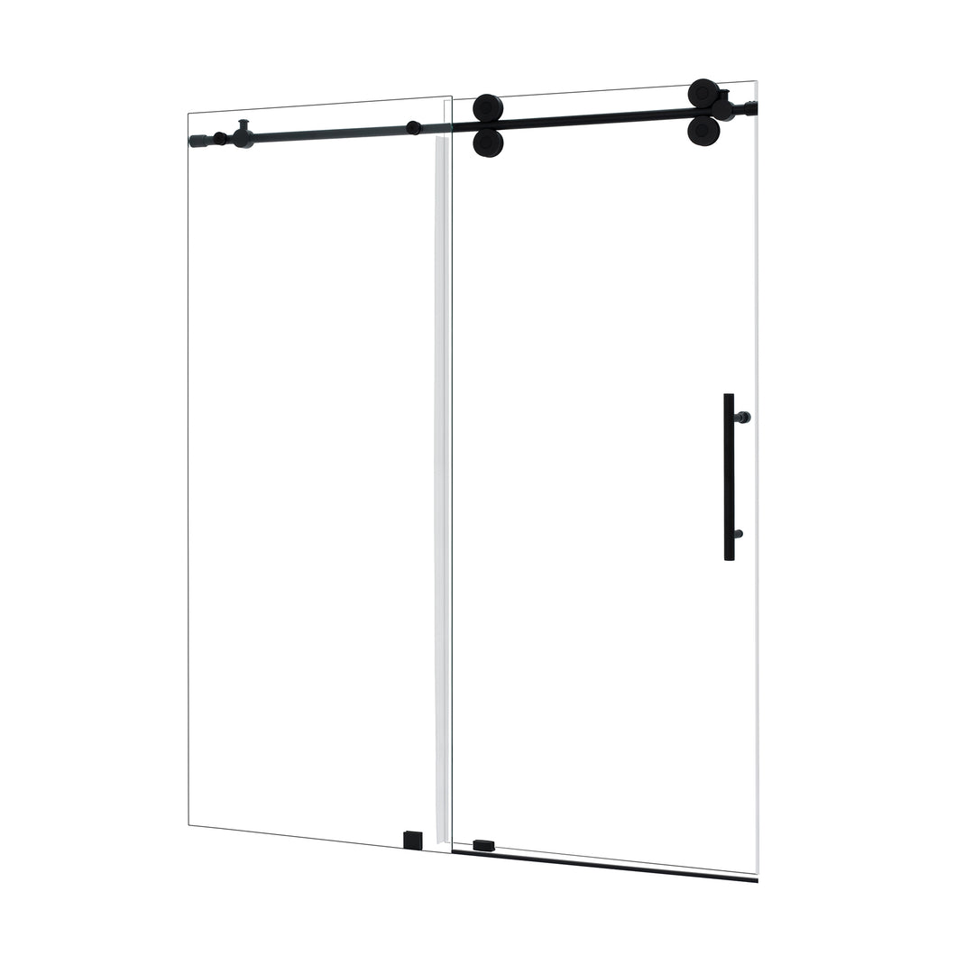 Lazaro 68" W x 78" H Single Sliding Frameless Shower Door