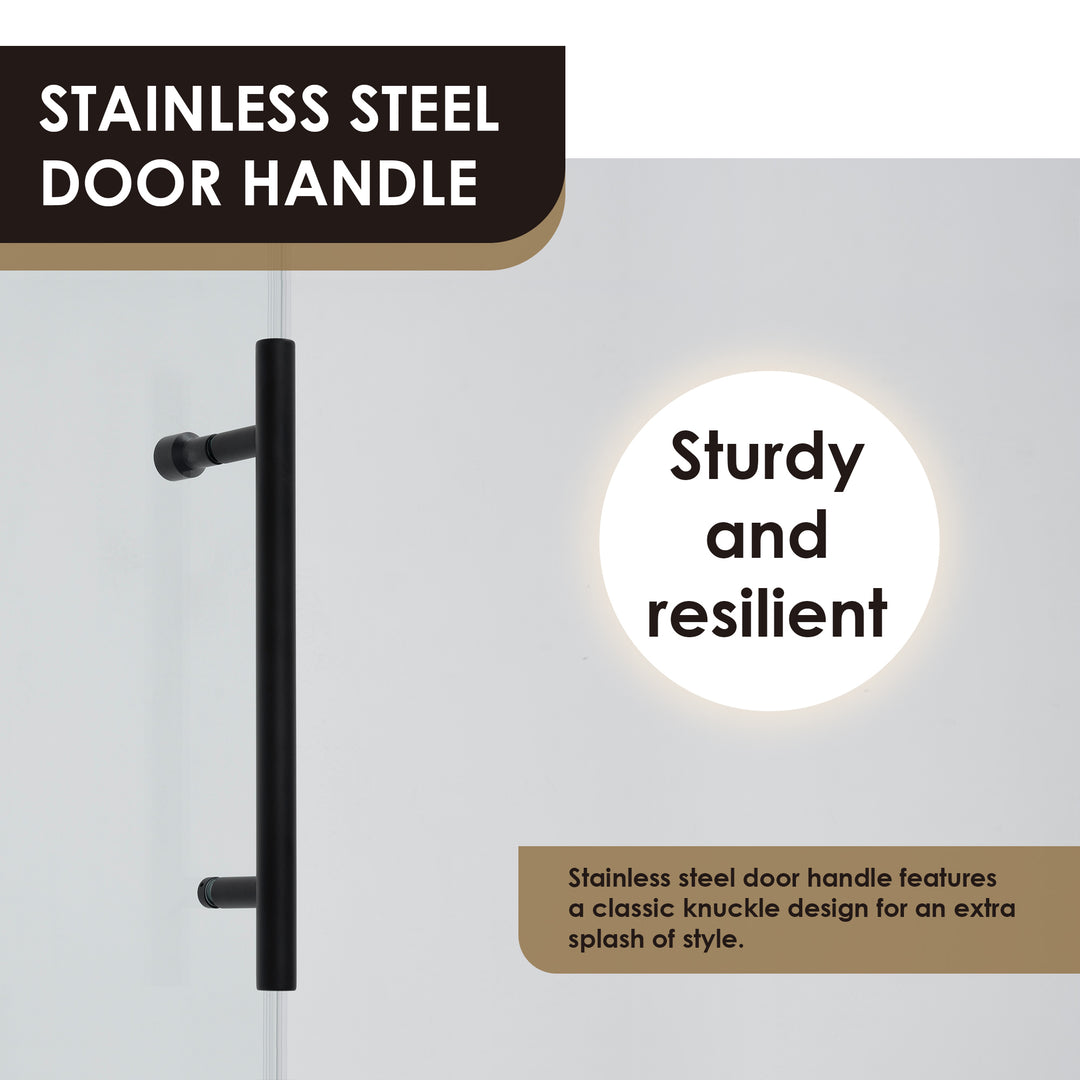 Lazaro 68" W x 78" H Single Sliding Frameless Shower Door