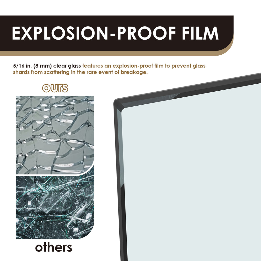 Gareth 60" W x 78" H Single Sliding Frameless Shower Door